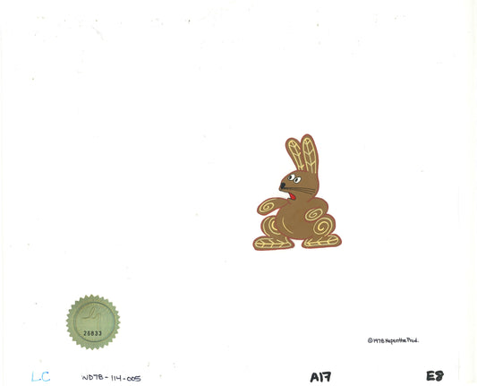 Watership Down Opening Fable El-ahrairah 1978 Production Animation Cel with LJE Seal and COA 114-005