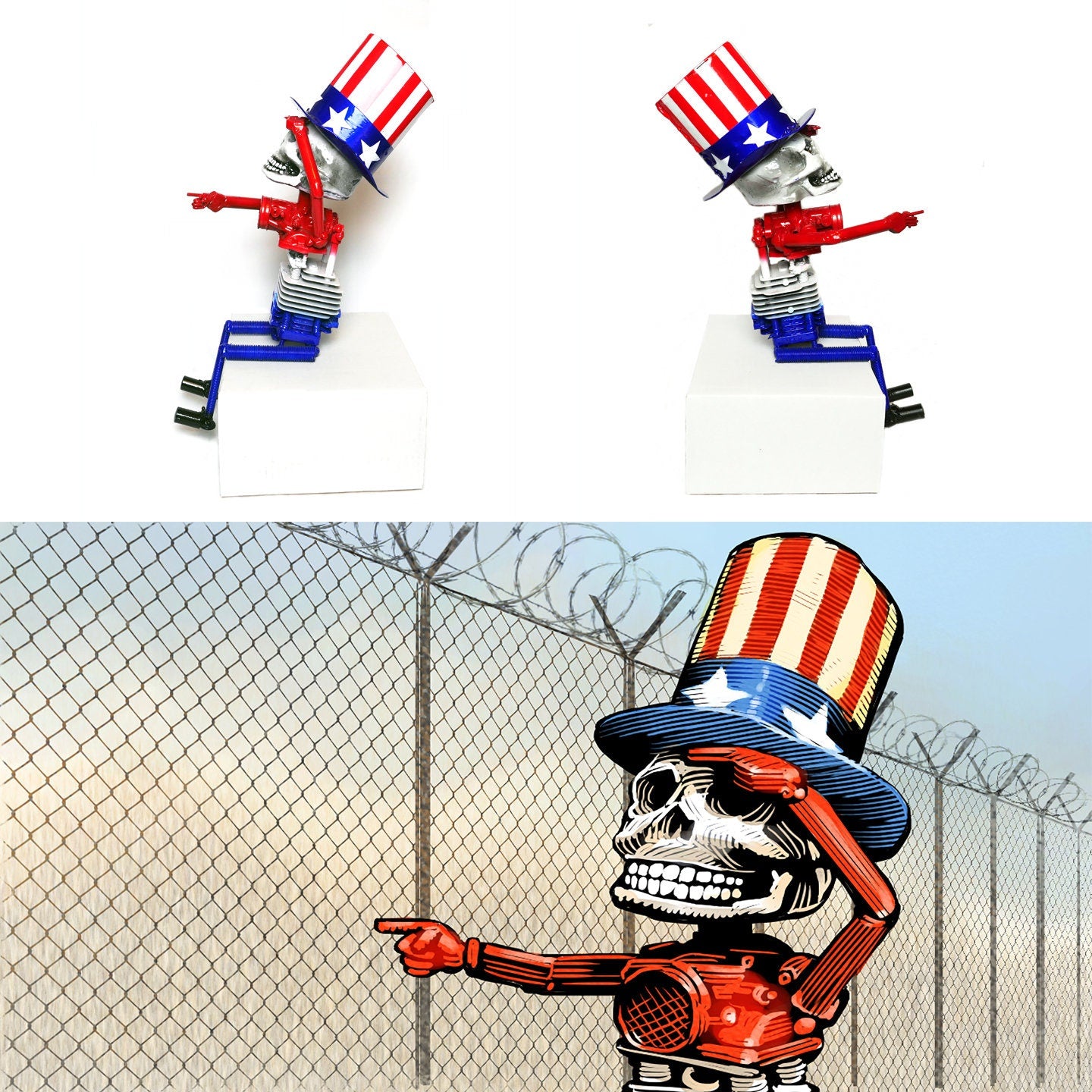 2018 Uncle Sam Metal Sculpture by Jeffrey Nelson Angola Prison Rodeo Published in 2020 Best American Sports Writing