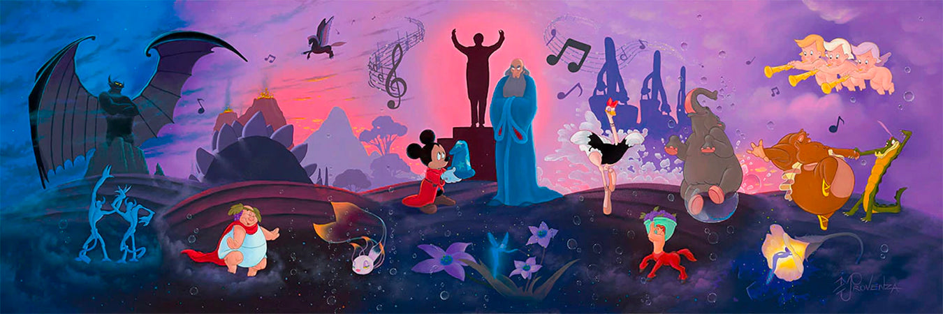 Fantasia with Mickey Mouse Walt Disney Fine Art Michael Provenza Signed  Limited Edition of 195 Print on Canvas 