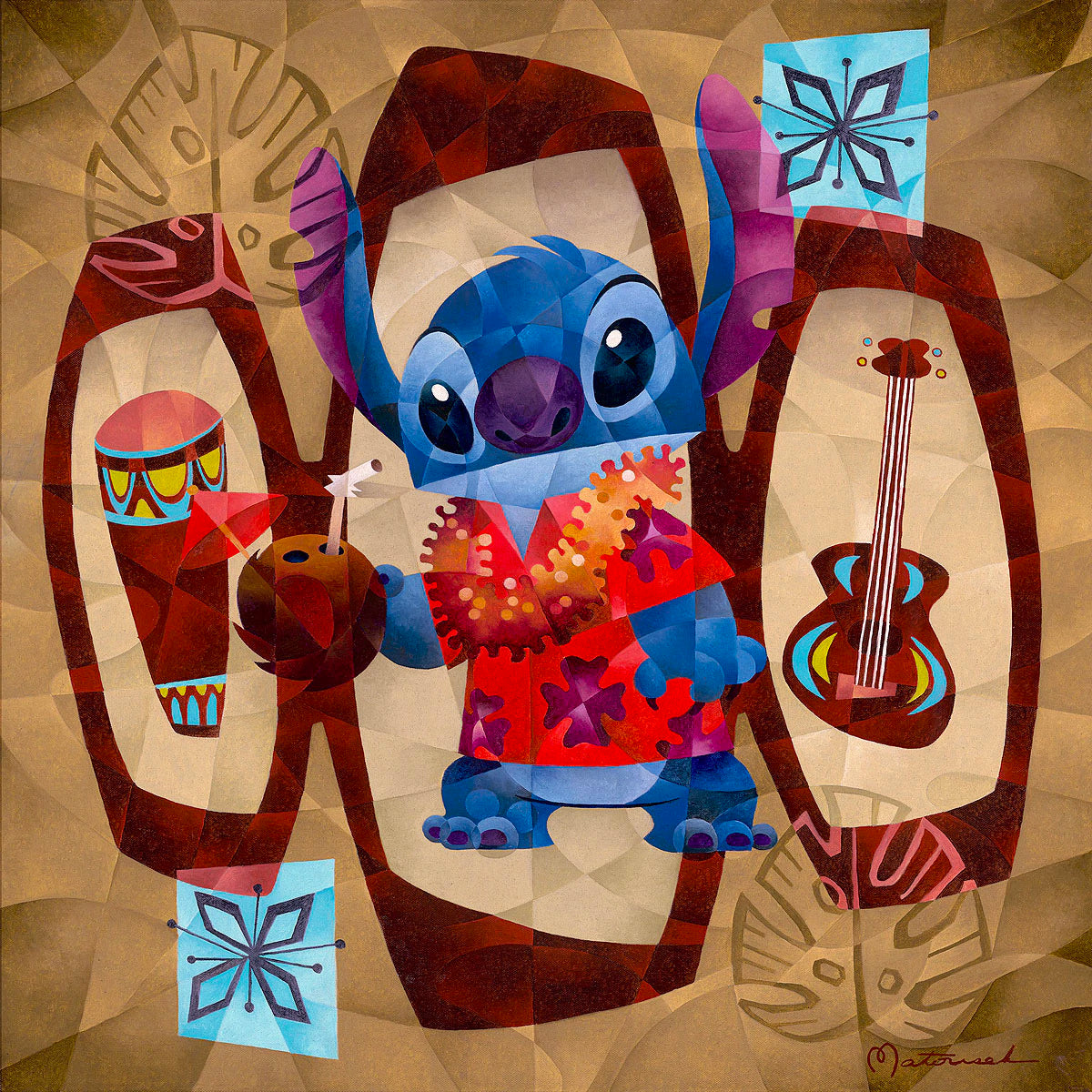 Lilo & Stitch Walt Disney Fine Art Tom Matousek Signed Limited Edition of 195 on Canvas "The Stitch Life"