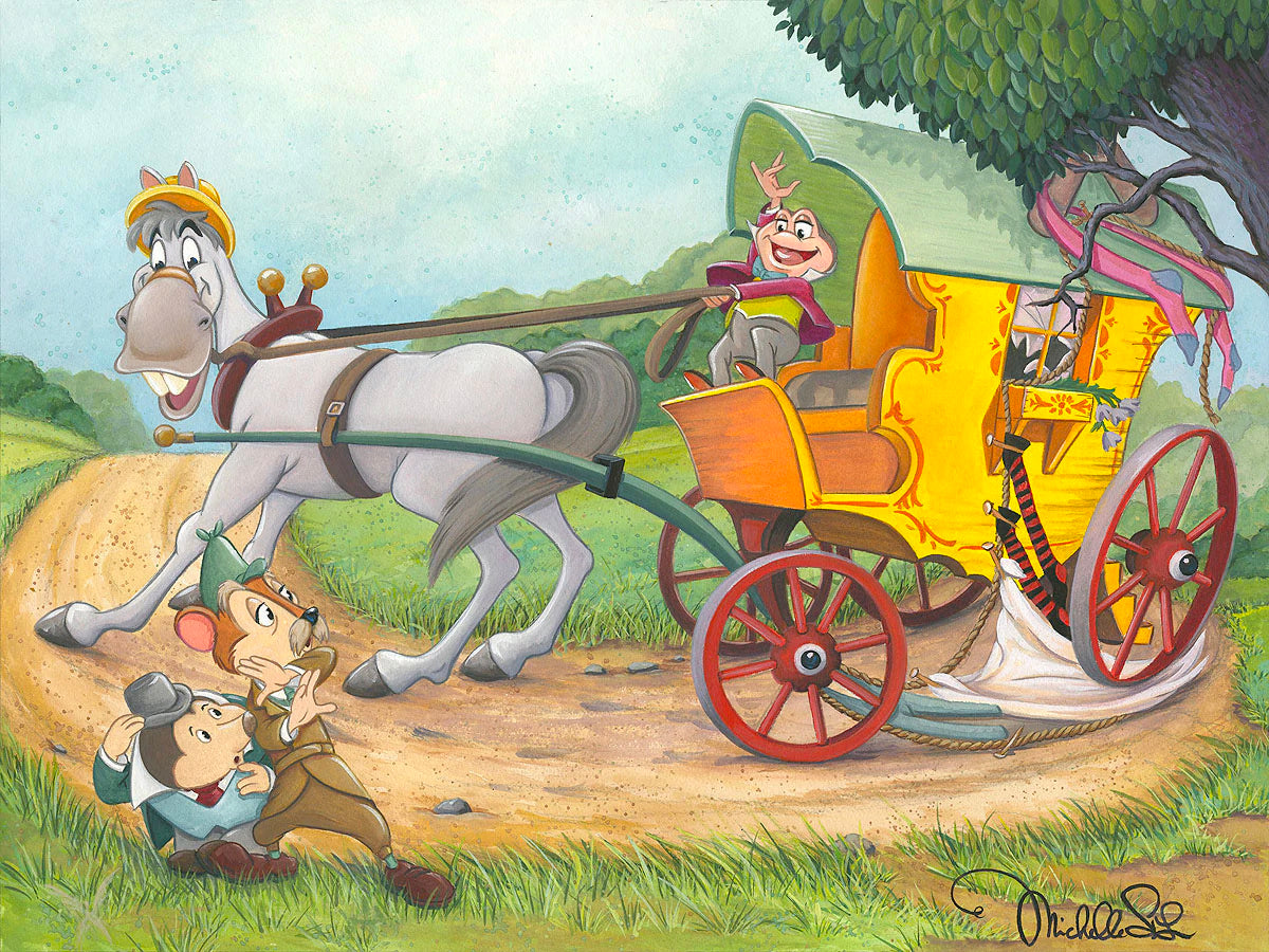 Ichabod and Mr. Toad Walt Disney Fine Art Michelle St. Laurent Signed Limited Edition of 195 on Canvas "Wild Toad"