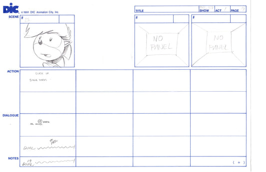 Sonic Underground Huge Hand-Drawn Production Storyboard 1999 from DIC Used to Make the Cartoon Pg 10