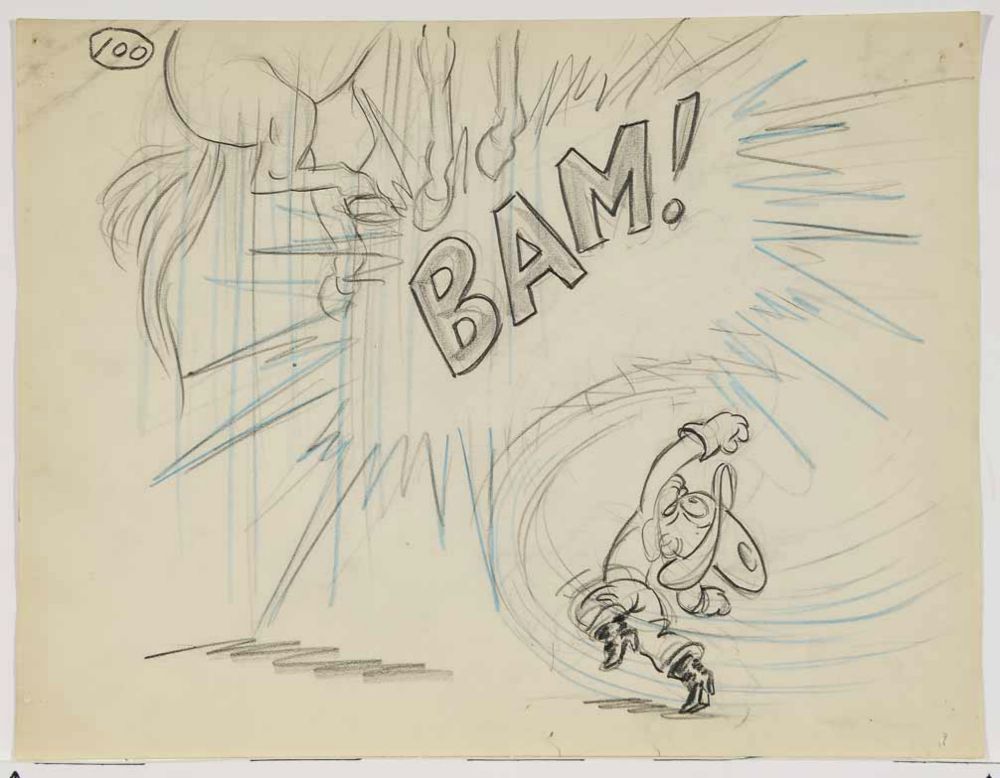 Popeye 1952 2 LOT Original Animation Production Storyboard from Famous Studios 991