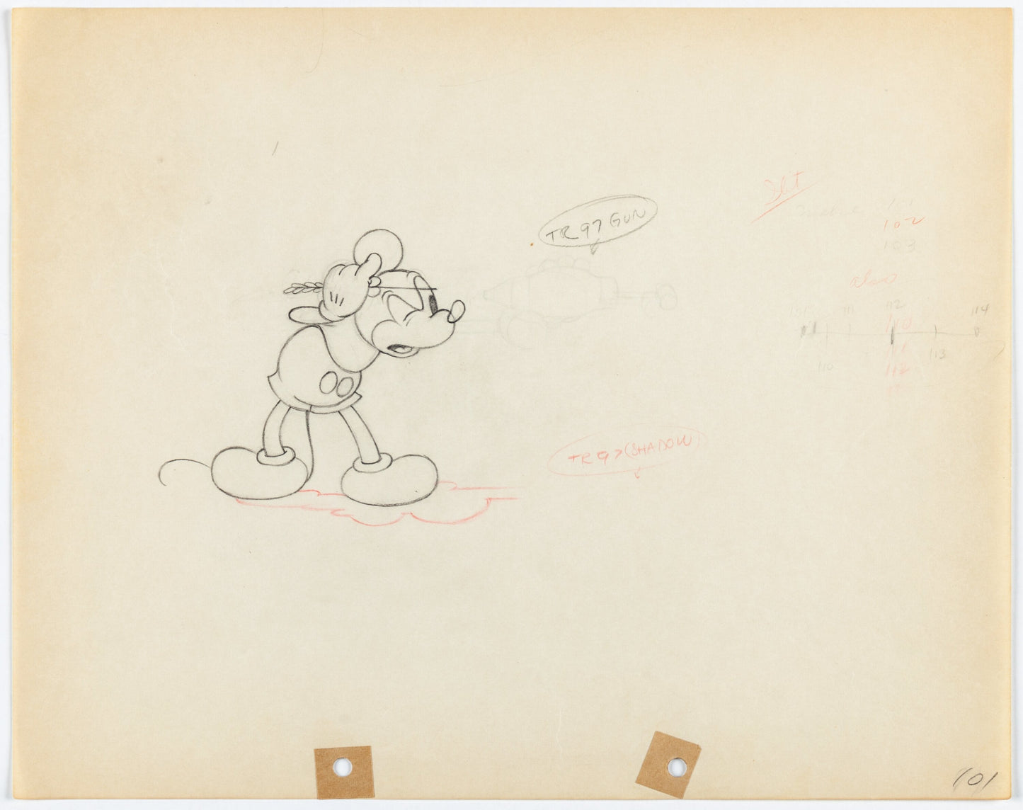 Mickey Mouse 1935 KEY Original Production Animation Cel Drawing from Disney Mickey's Garden 101