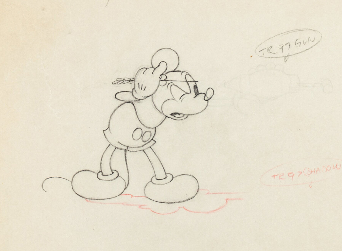 Mickey Mouse 1935 KEY Original Production Animation Cel Drawing from Disney Mickey's Garden 101