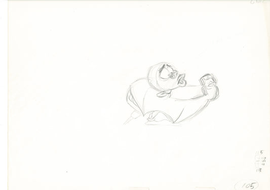 The Great Mouse Detective Fidget the Bat Walt Disney Production Animation Drawing 1986 A105