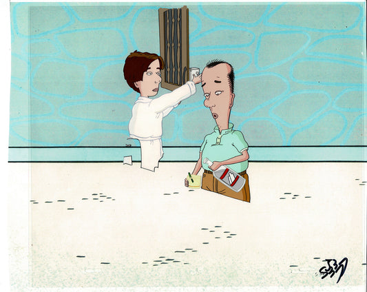 David Spade Production Cel and Drawing from Sammy Production TV Cartoon SNL Alum 2000 C-10