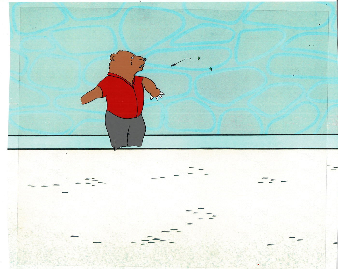 Bear and the Fly Cel and Drawing Production Animation Book by Paula Winter Cartoon by Daniel Ivanick 1985 A-10