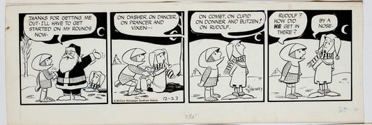 Sir Bagby Rick Hackney and Bill Hackney Original Ink Daily Comic Strip Art Signed BB10