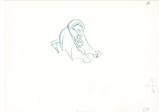 The Great Mouse Detective Fidget the Bat Walt Disney Production Animation Drawing 1986 A113