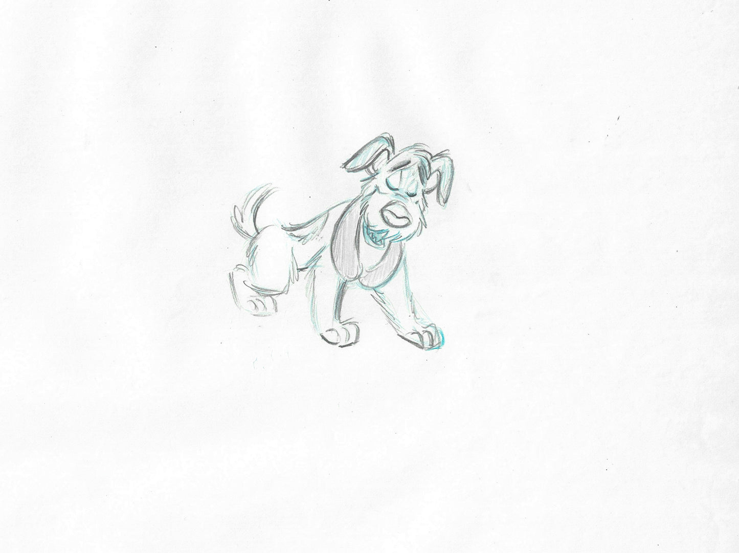 Oliver & Company 1988 DODGER Walt Disney Original Production Animation Drawing B115