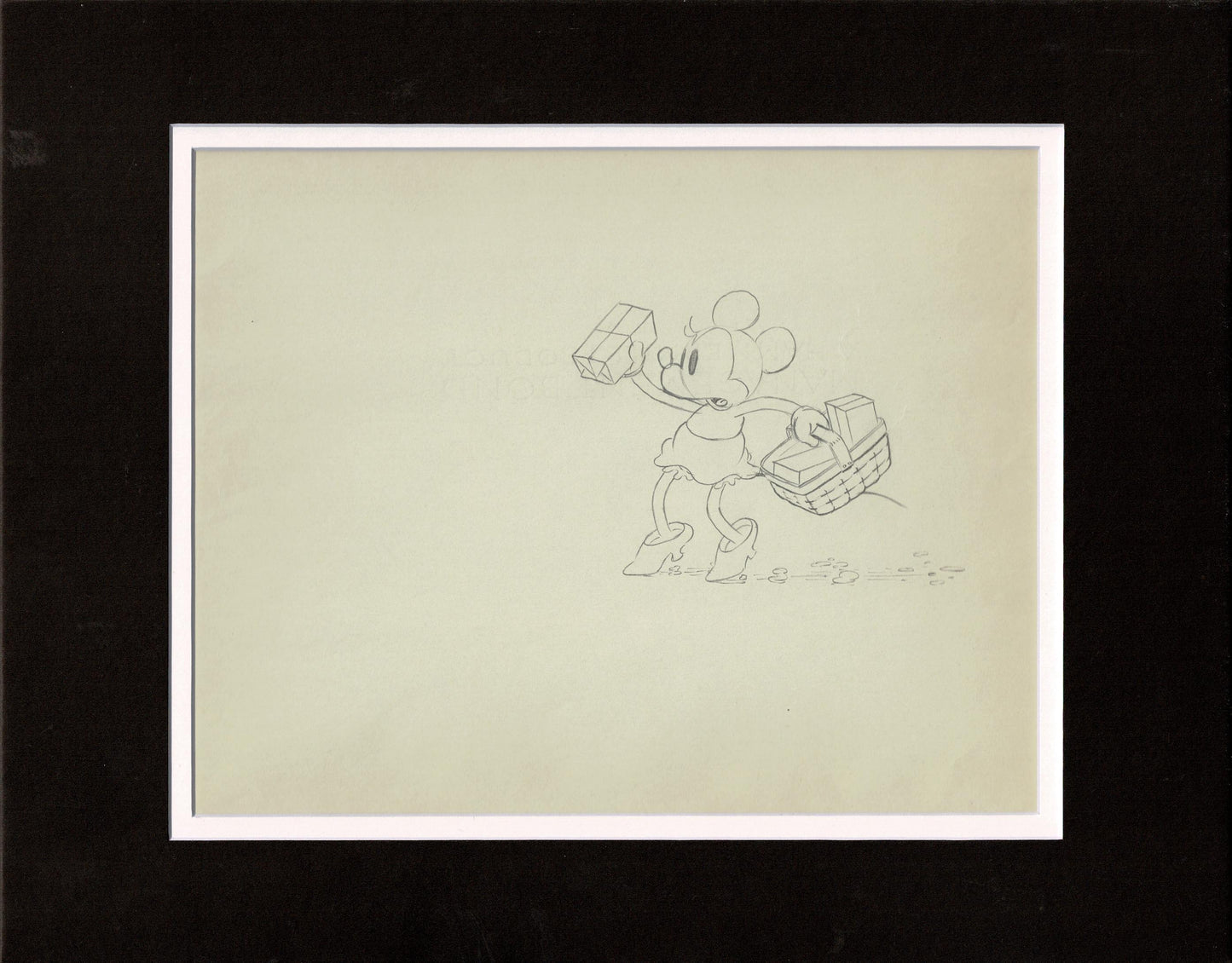 Minnie Mouse 1933 Original Production Animation Cel Drawing from Disney Building a Building 117