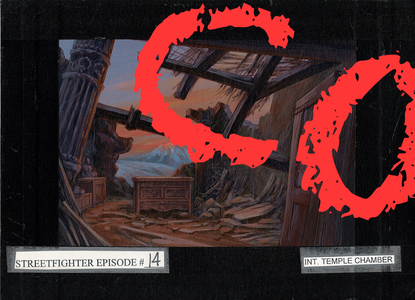 Street Fighter Hand Painted Background KEY Used to Make Cartoon Episode 1995-1997 Capcom A-11