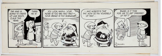 Sir Bagby Rick Hackney and Bill Hackney Original Ink Daily Comic Strip Art Signed BB11
