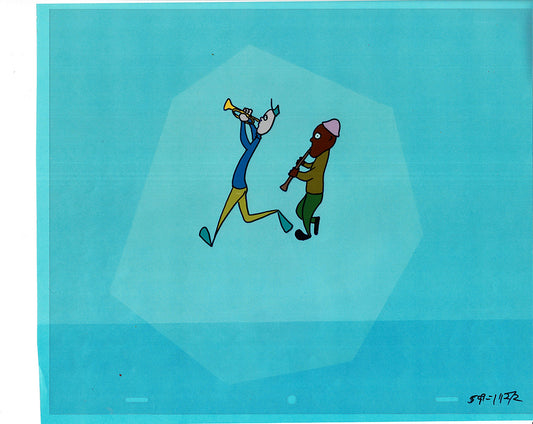 Sesame Street Cel and Drawing Detective Anticipation Production Cartoon Ivanick 1989 ES11