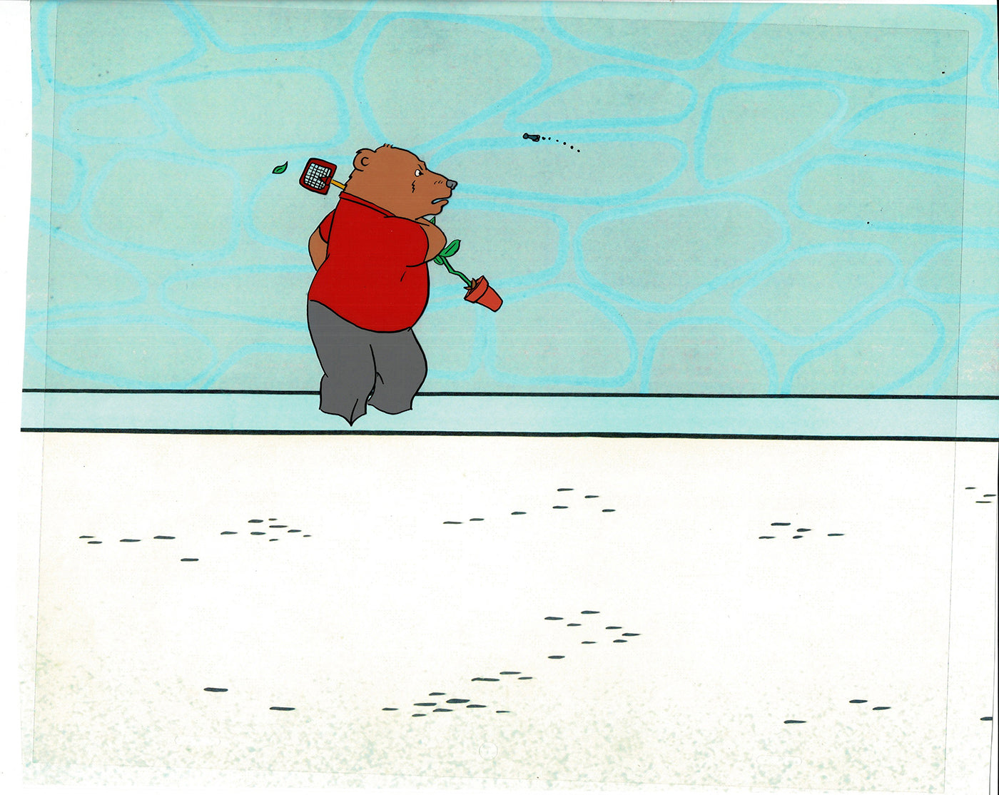 Bear and the Fly Cel and Drawing Production Animation Book by Paula Winter Cartoon by Daniel Ivanick 1985 C-11