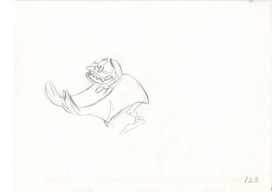 The Great Mouse Detective Fidget the Bat Walt Disney Production Animation Drawing 1986 A123