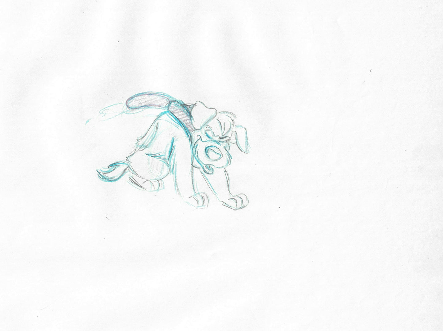 Oliver & Company 1988 DODGER Walt Disney Original Production Animation Drawing B129