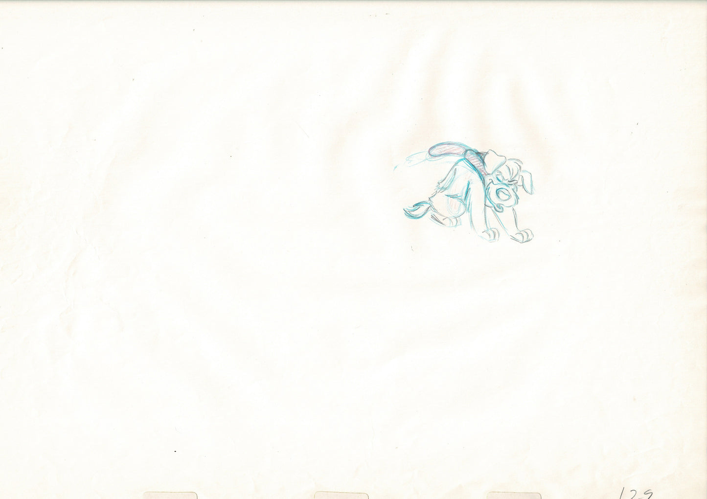 Oliver & Company 1988 DODGER Walt Disney Original Production Animation Drawing B129