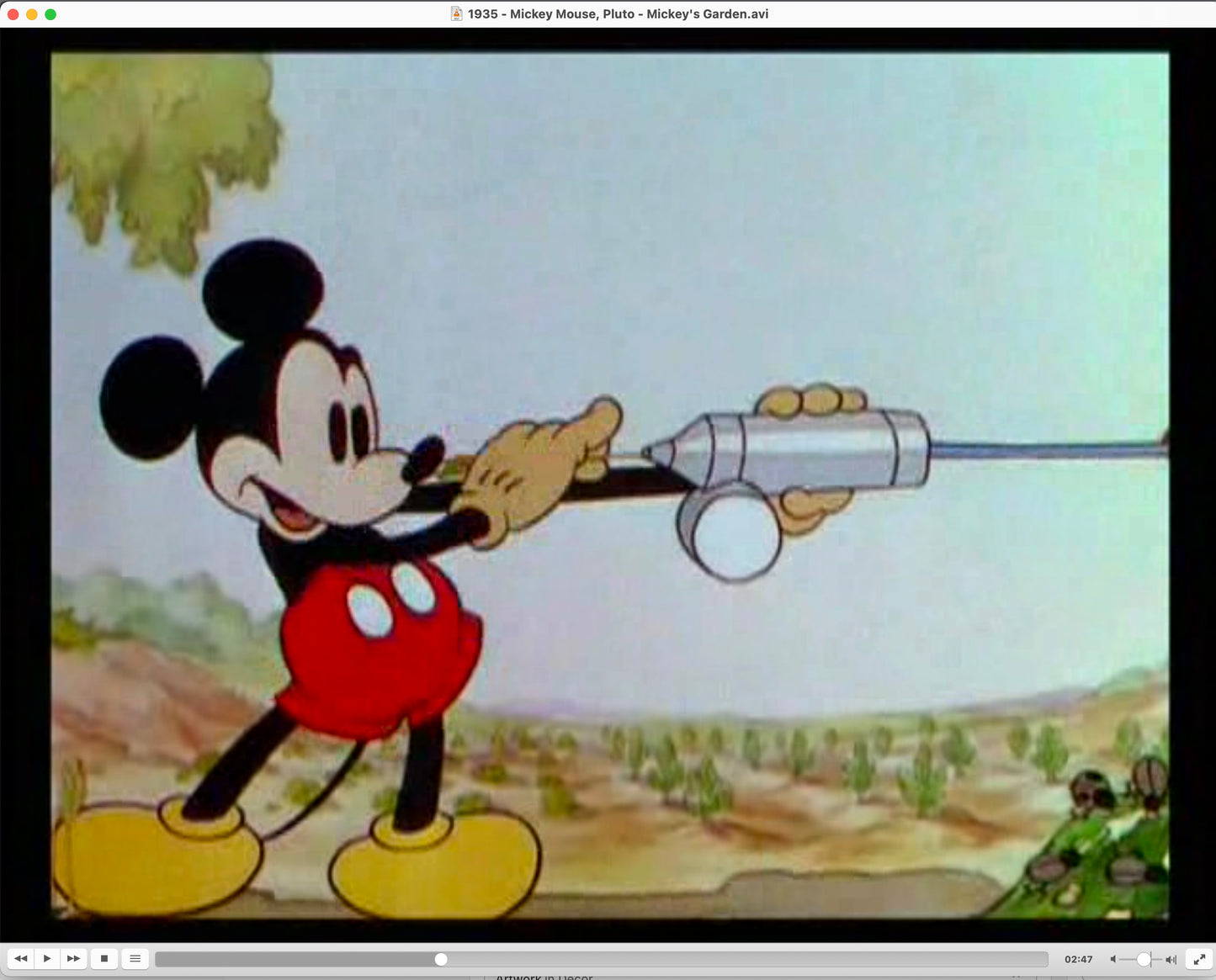 Mickey Mouse 1935 Original Production Animation Cel Drawing from Disney Mickey's Garden 129