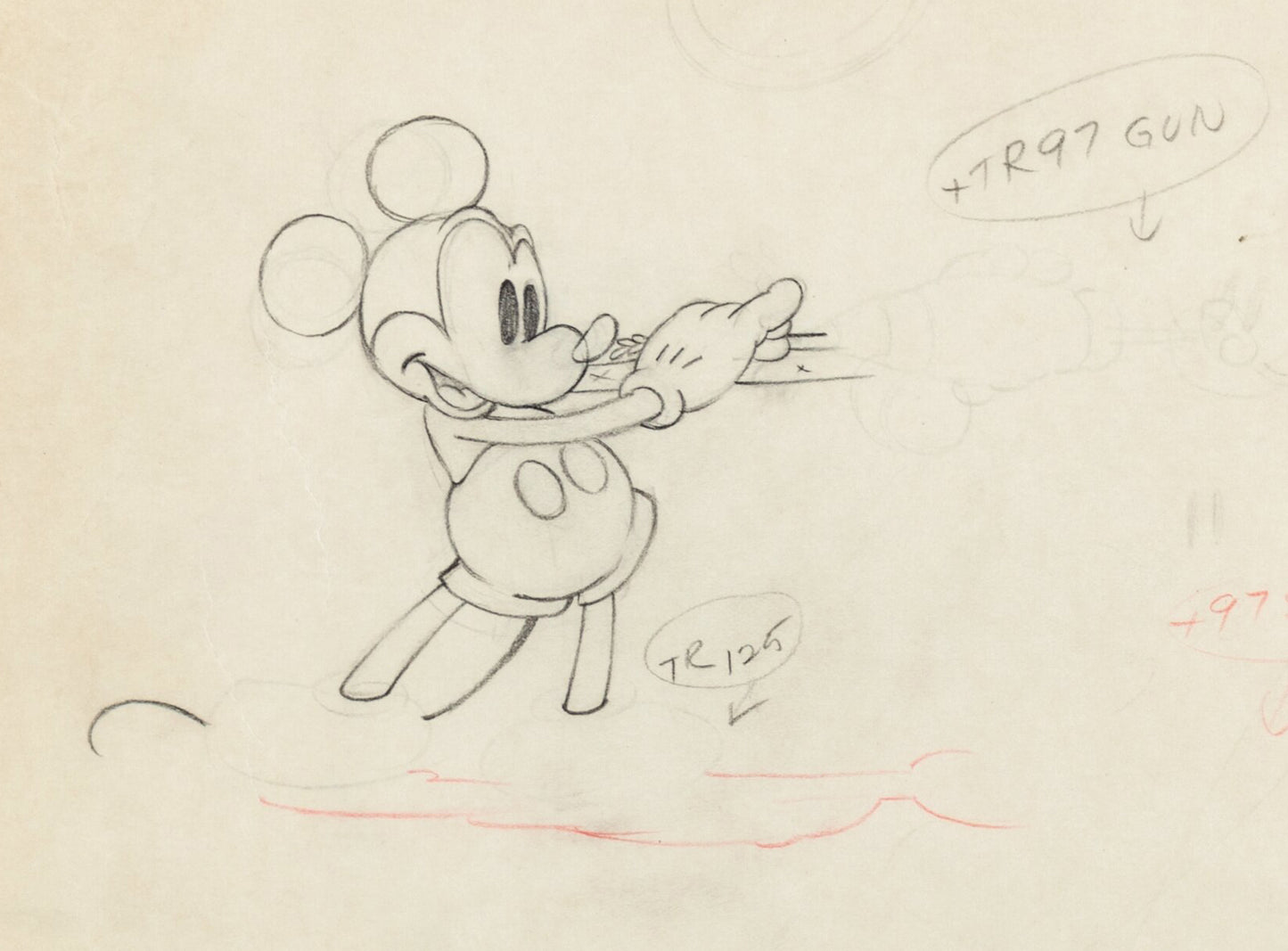 Mickey Mouse 1935 Original Production Animation Cel Drawing from Disney Mickey's Garden 129