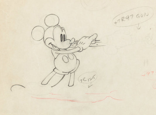 Mickey Mouse 1935 Original Production Animation Cel Drawing from Disney Mickey's Garden 129