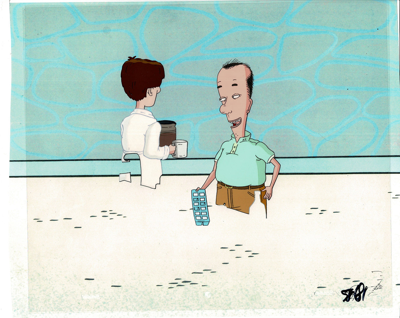 David Spade Production Cel and Drawing from Sammy Production TV Cartoon SNL Alum 2000 C-12