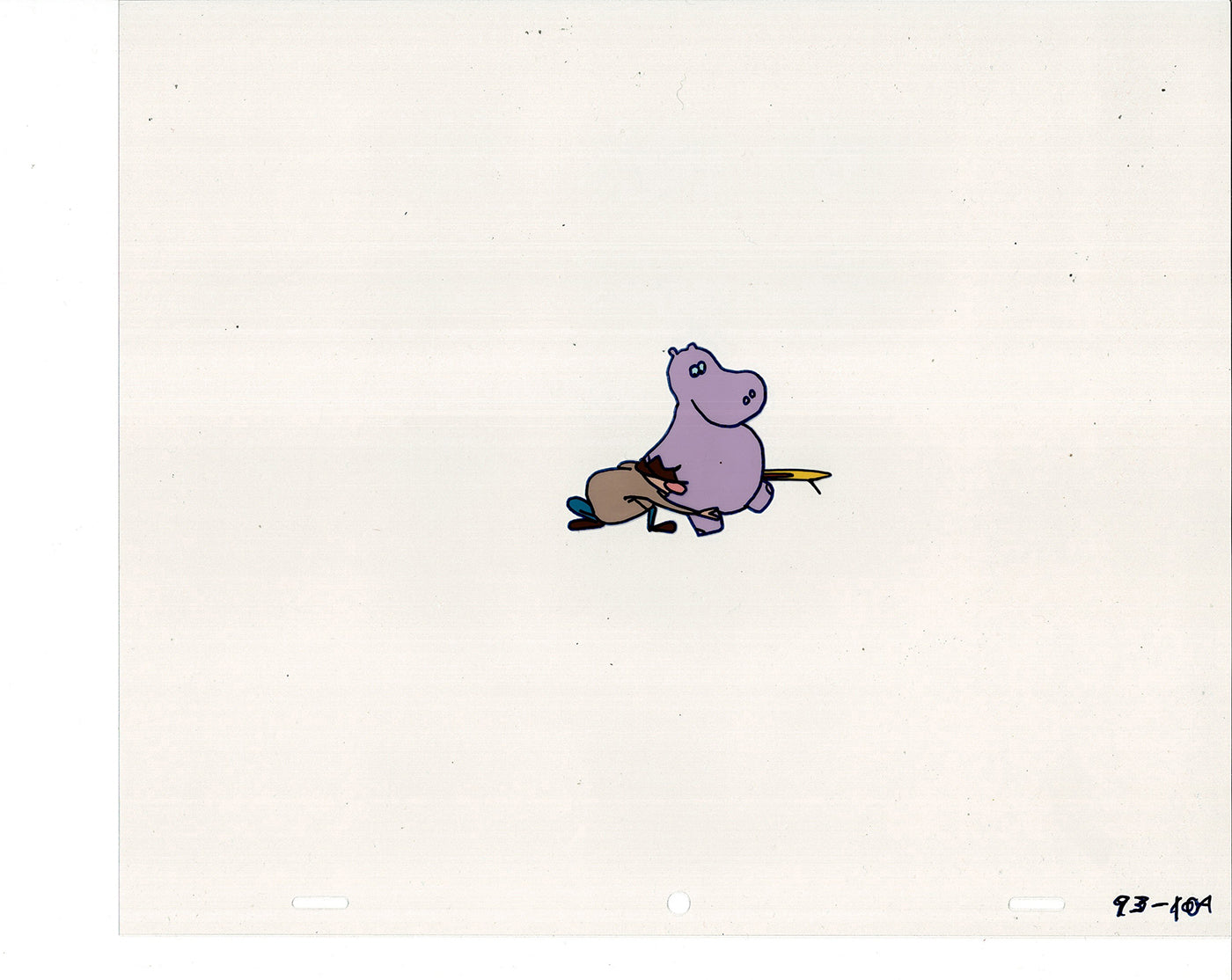 Sesame Street Cel and Drawing Detective The Heavyweight Production Cartoon Ivanick 1989 D-12