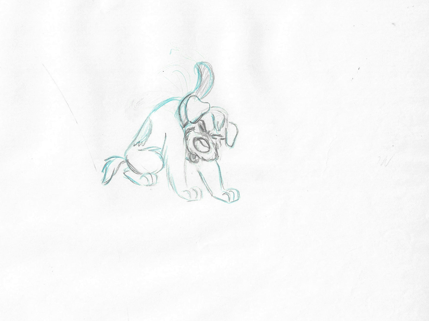 Oliver & Company 1988 DODGER Walt Disney Original Production Animation Drawing B131