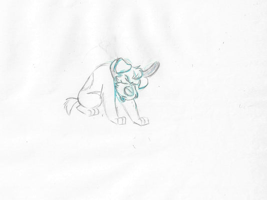 Oliver & Company 1988 DODGER Walt Disney Original Production Animation Drawing B133