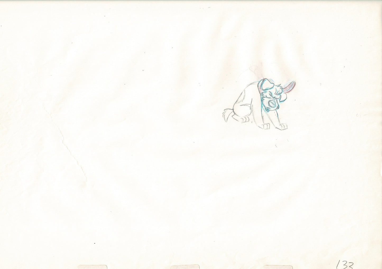 Oliver & Company 1988 DODGER Walt Disney Original Production Animation Drawing B133