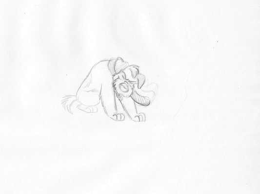 Oliver & Company 1988 DODGER Walt Disney Original Production Animation Drawing B135