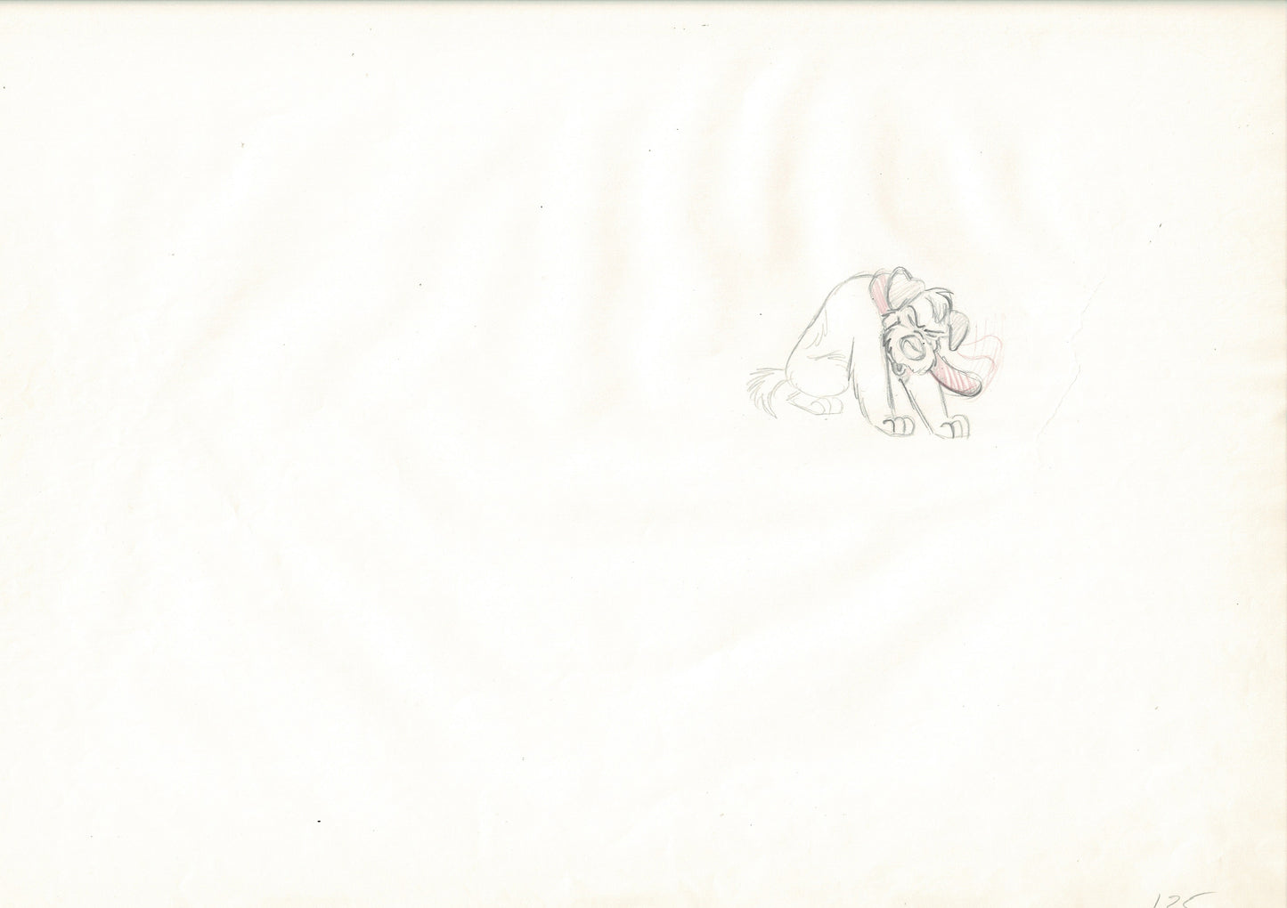 Oliver & Company 1988 DODGER Walt Disney Original Production Animation Drawing B135