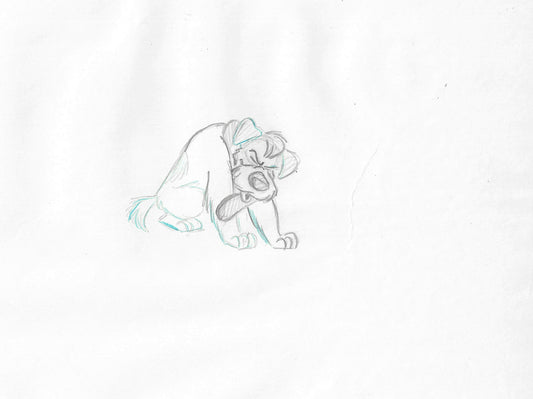 Oliver & Company 1988 DODGER Walt Disney Original Production Animation Drawing B137