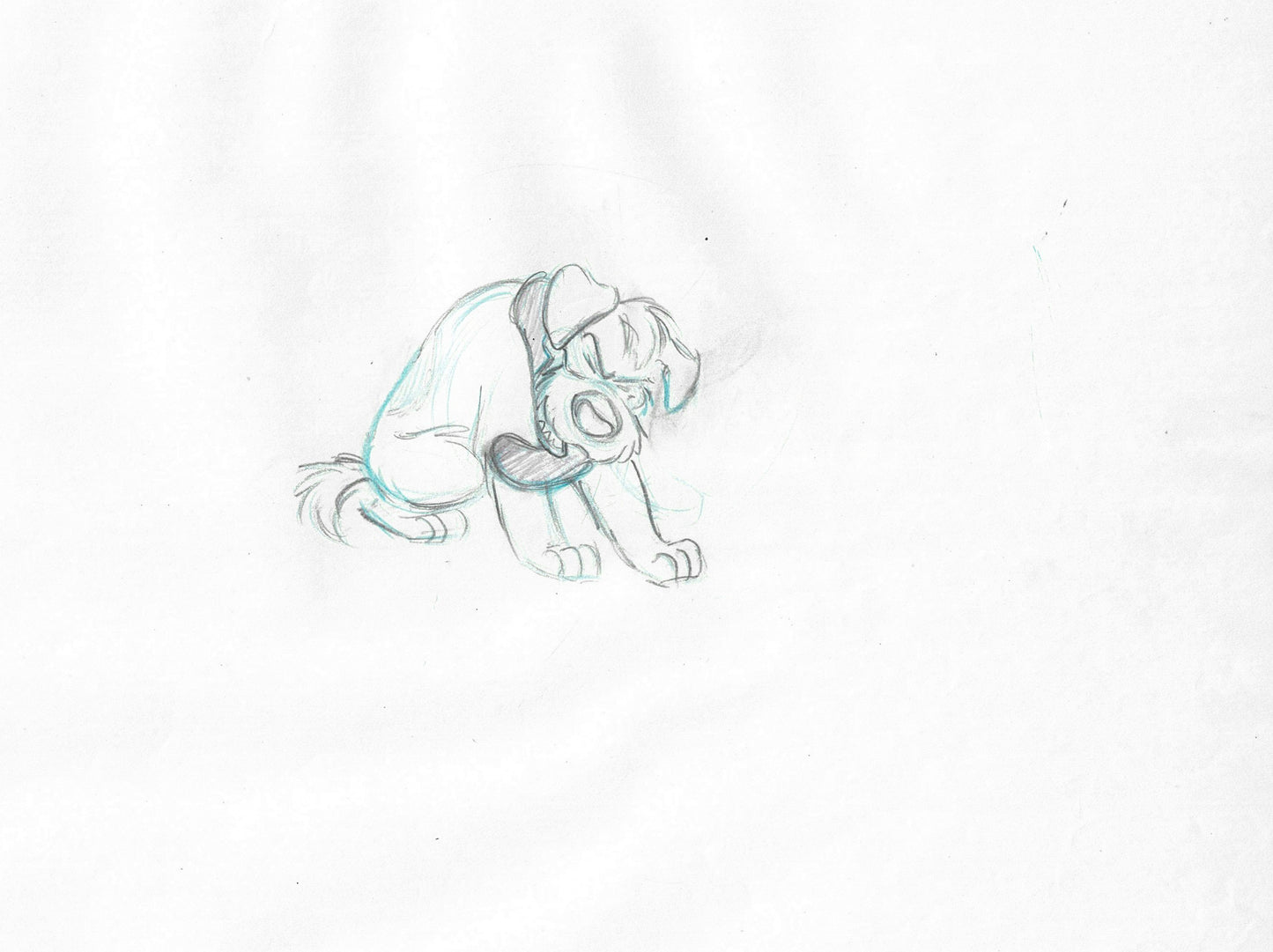 Oliver & Company 1988 DODGER Walt Disney Original Production Animation Drawing B139