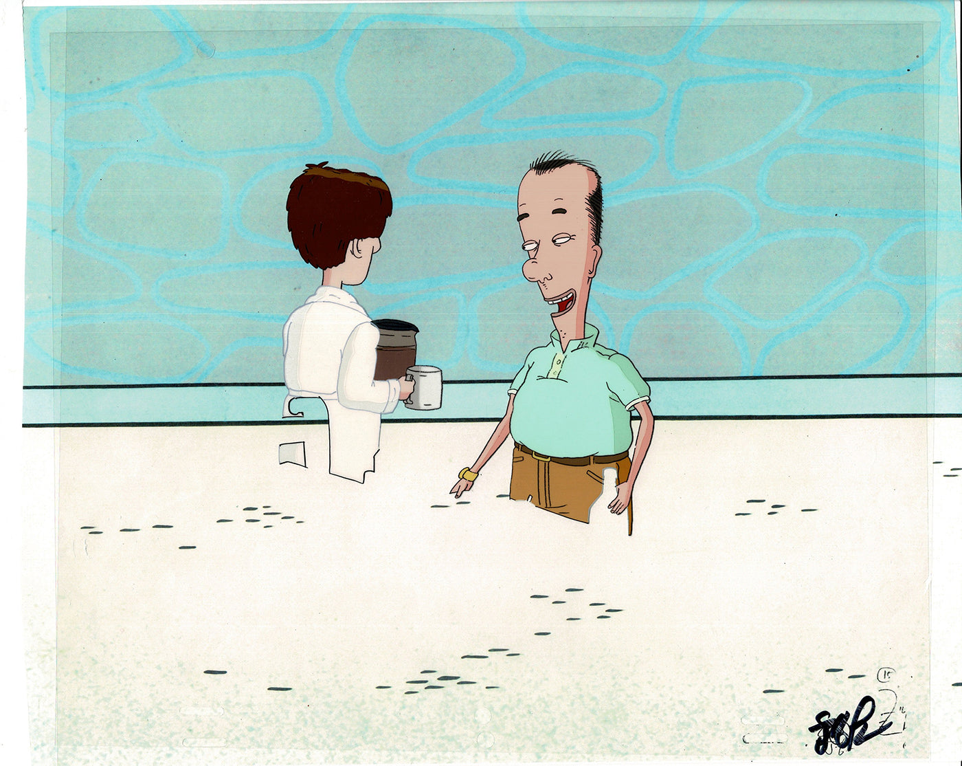 David Spade Production Cel and Drawing from Sammy Production TV Cartoon SNL Alum 2000 C-13