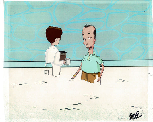 David Spade Production Cel and Drawing from Sammy Production TV Cartoon SNL Alum 2000 C-13