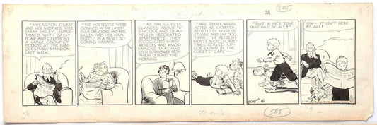 Cap Stubbs and Tippie Original Ink Daily Comic Strip Art Signed and Drawn by Edwina Dumm AM13
