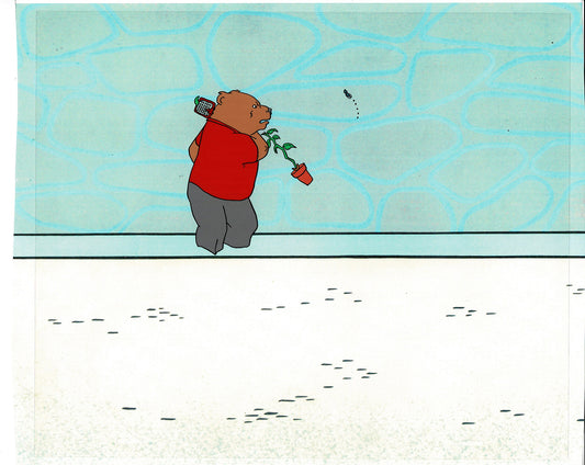 Bear and the Fly Cel and Drawing Production Animation Book by Paula Winter Cartoon by Daniel Ivanick 1985 C-13
