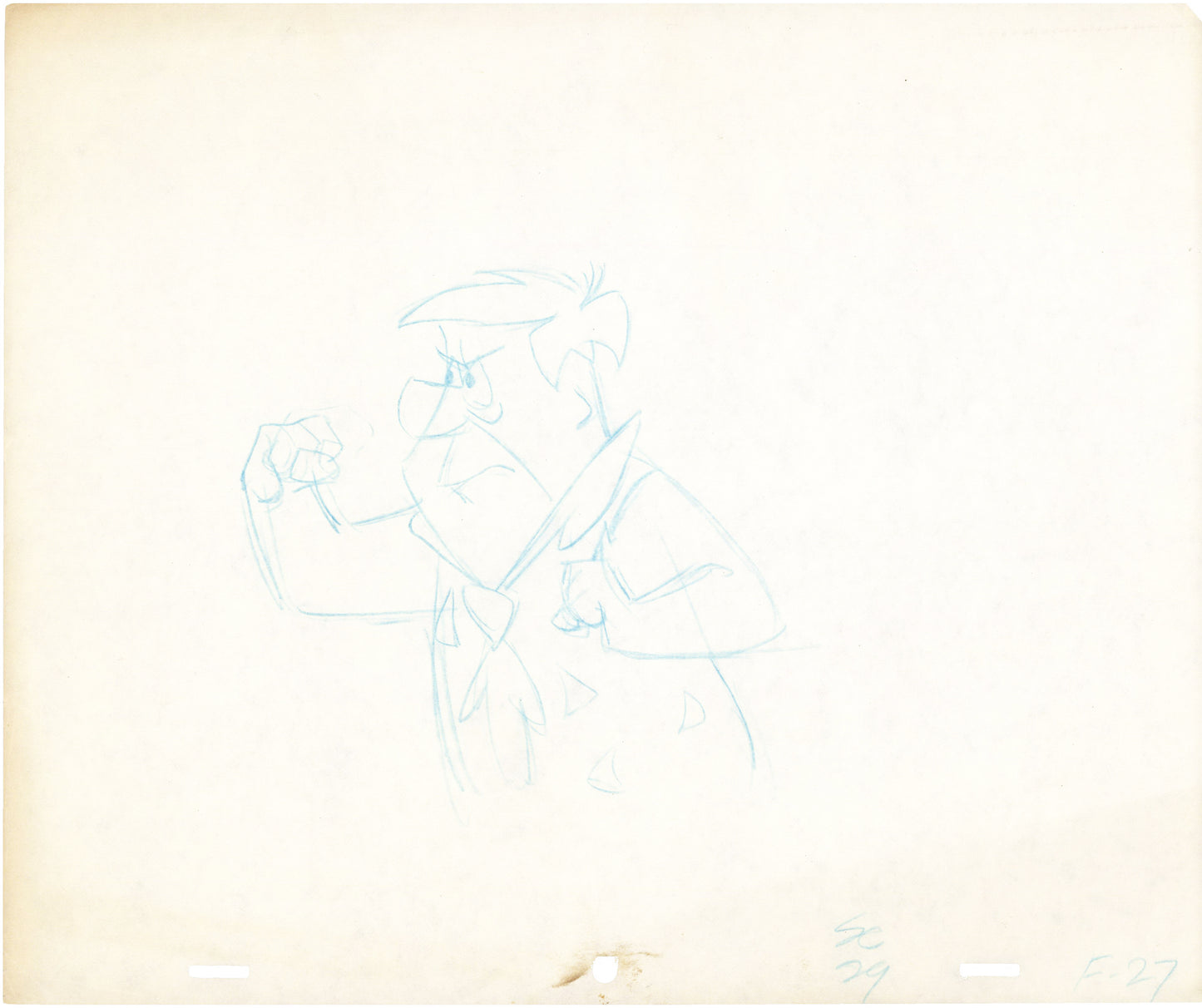 The Flintstones The Frankenstones Animation Art Cel Drawing from Hanna-Barbera 1980-1 B-13