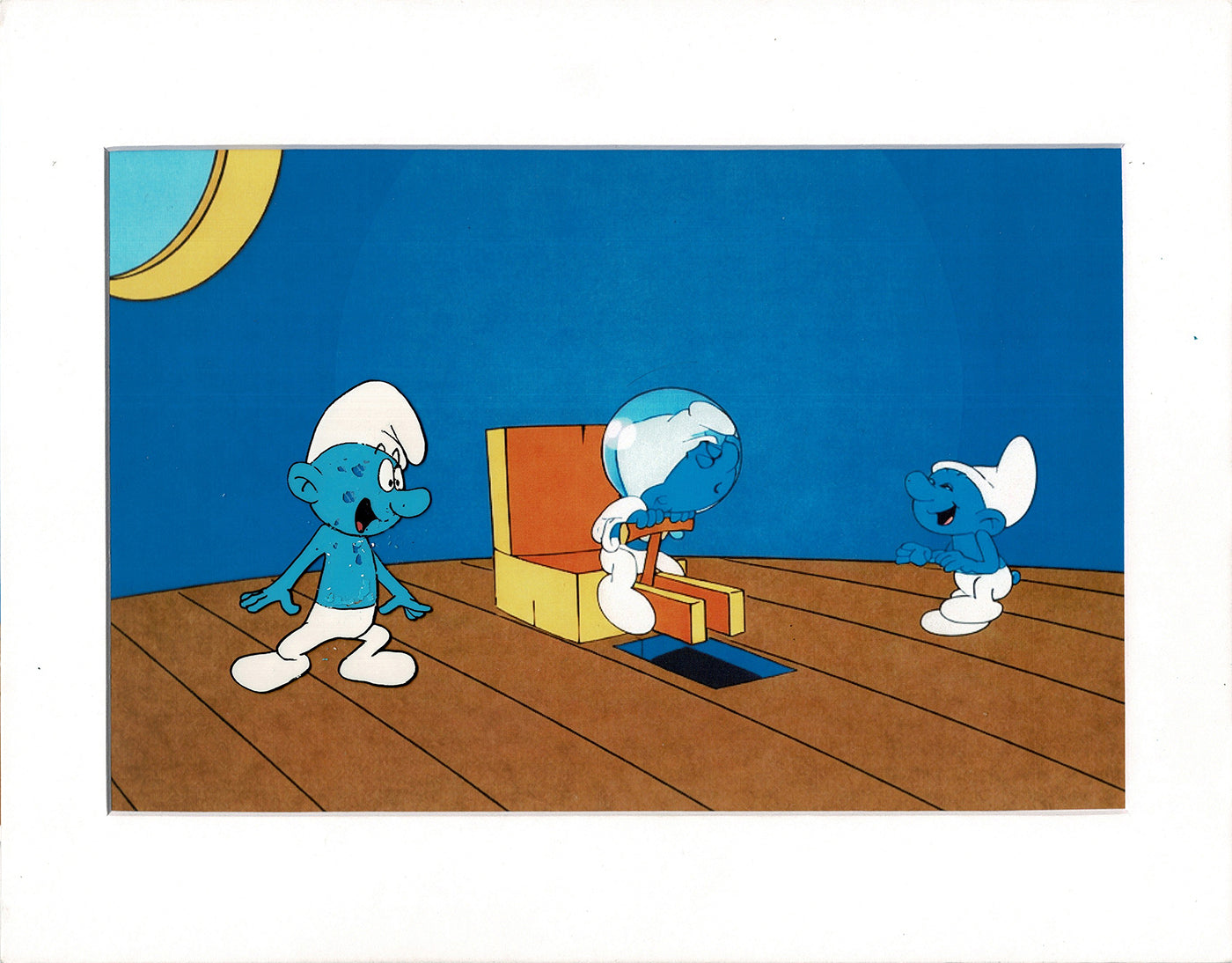Smurfs Smurf PILOT Grouchy Production Animation Cel Hanna Barbera 1981 See Below P13