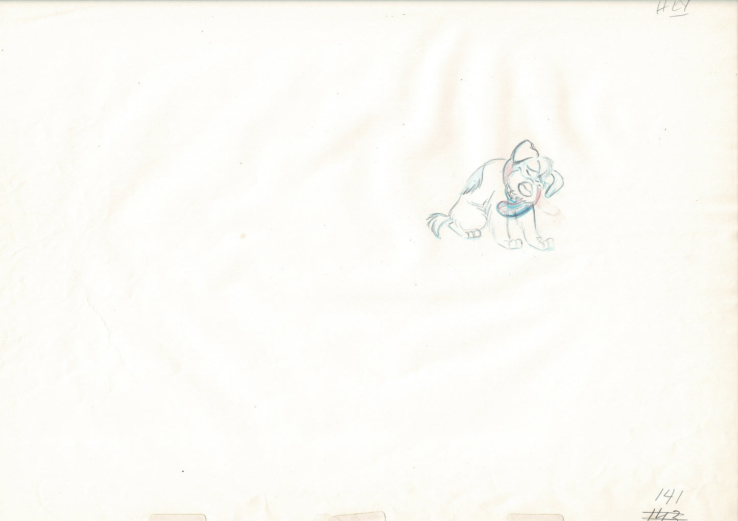 Oliver & Company 1988 DODGER Walt Disney Original Production Animation Drawing B141