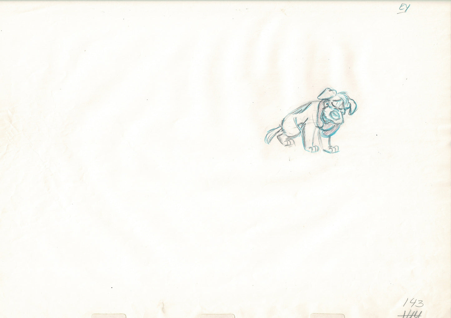 Oliver & Company 1988 DODGER Walt Disney Original Production Animation Drawing B143