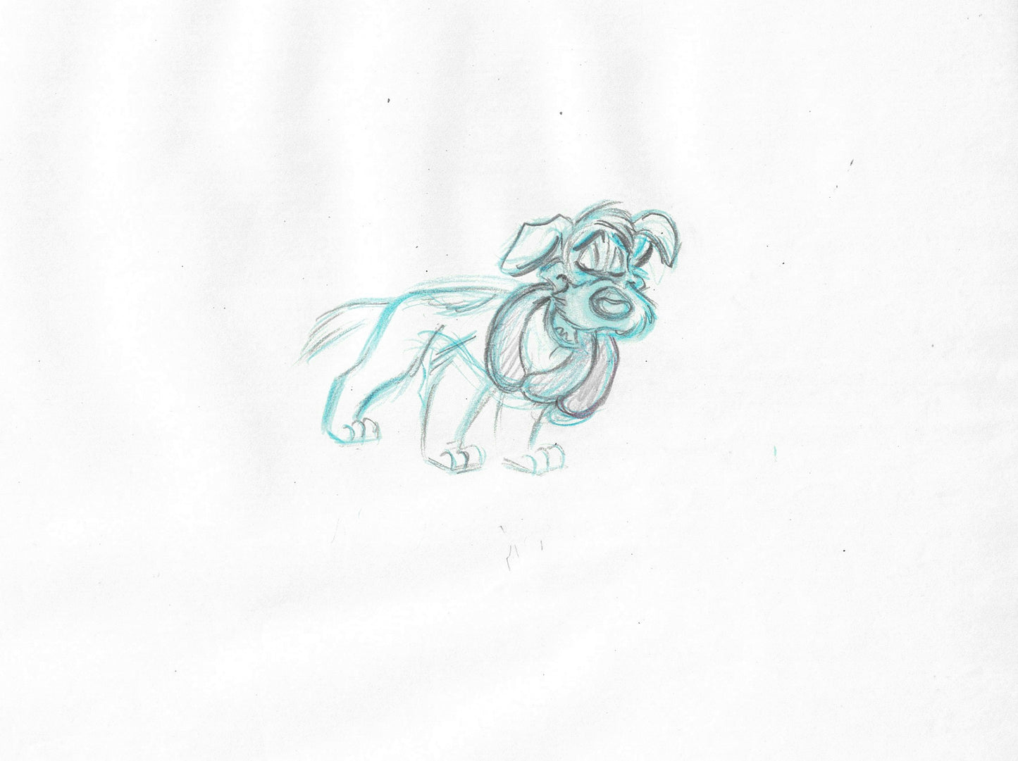 Oliver & Company 1988 DODGER Walt Disney Original Production Animation Drawing B145