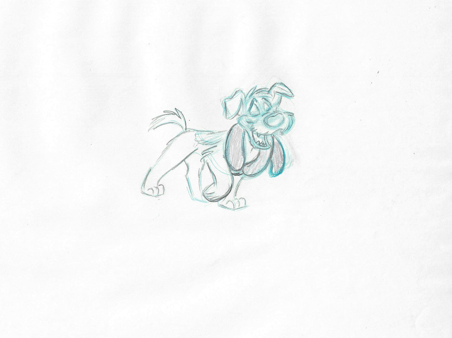 Oliver & Company 1988 DODGER Walt Disney Original Production Animation Drawing B147