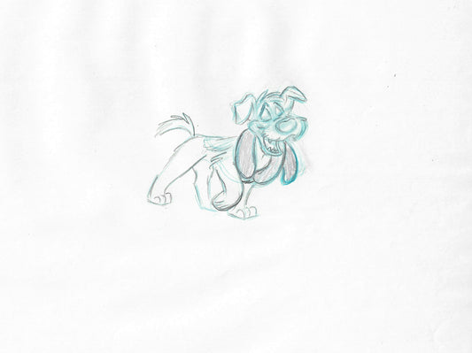 Oliver & Company 1988 DODGER Walt Disney Original Production Animation Drawing B147