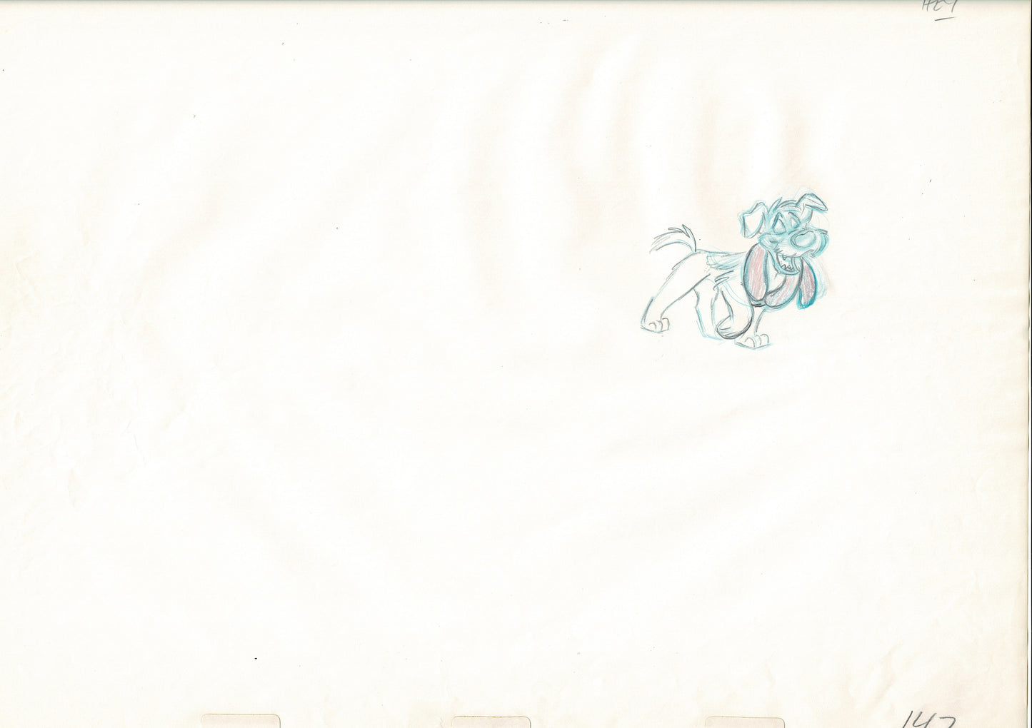 Oliver & Company 1988 DODGER Walt Disney Original Production Animation Drawing B147