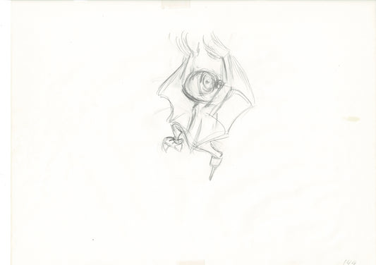 The Great Mouse Detective Fidget the Bat Walt Disney Production Animation Drawing 1986 A149
