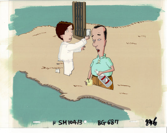 David Spade Production Cel and Drawing and OBG Background from Sammy Production TV Cartoon SNL Alum 2000 BB-14