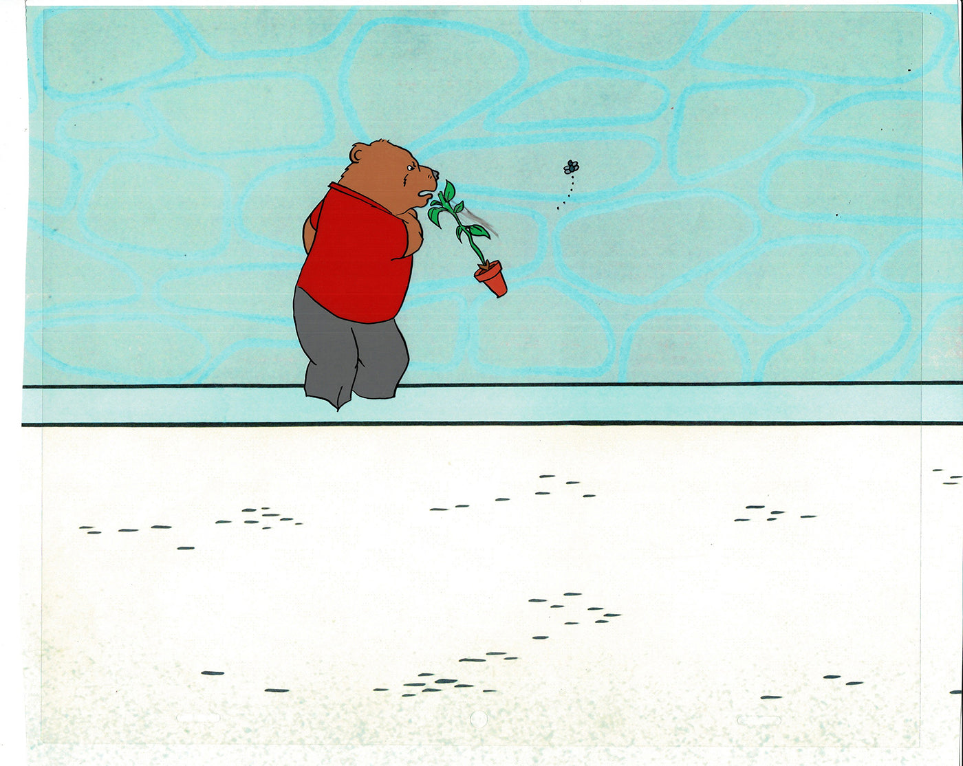 Bear and the Fly Cel and Drawing Production Animation Book by Paula Winter Cartoon by Daniel Ivanick 1985 C-14